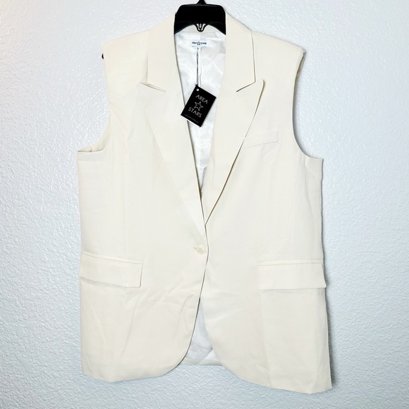 NWT Area Stars Cream Blazer Vest - Picture 2 of 4
